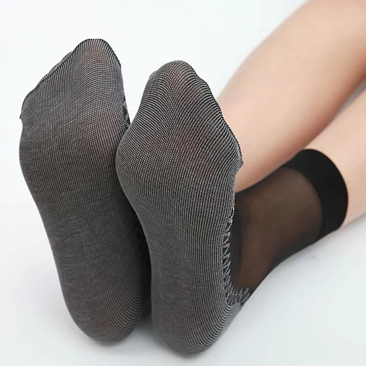 Silky Anti Slip Cotton Socks