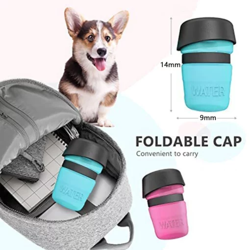 Foldable Cap Outdoor Dog Botelya sa Tubig