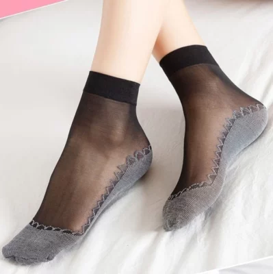 Silky Anti Slip Cotton Socks