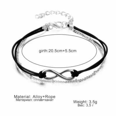 Simple Infinity Ankle Bracelet For Women