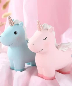Unicorn Piggy Bank With Horn & Wings