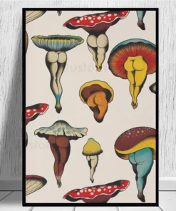 Ybuyoo Mushroom Aesthetic Room Decor Poster
