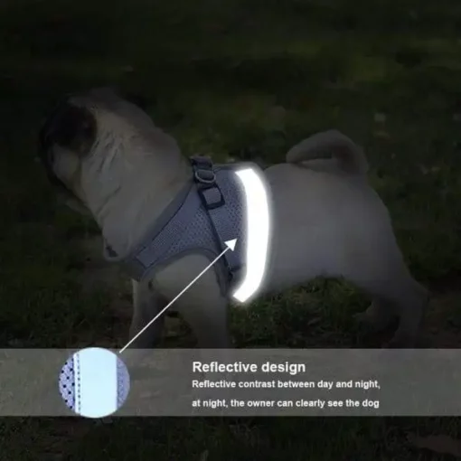 Mellény stílusú fényvisszaverő kutyakötél