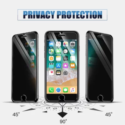 Anti Spy Screen Protector With Auto Alignment Kit For iPhone