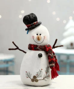 Snowman Plush Toy With Scarf And Hat
