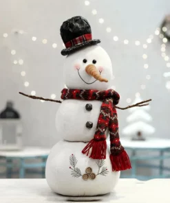 Snowman Plush Toy With Scarf And Hat