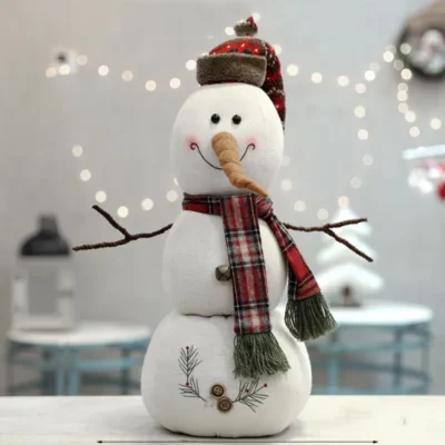 Snowman Plush Toy With Scarf And Hat