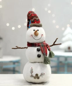 Snowman Plush Toy With Scarf And Hat