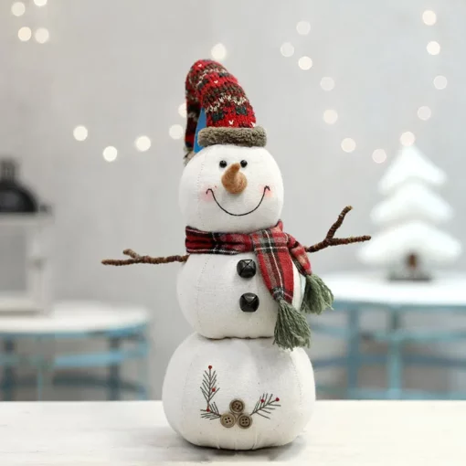 Plišana igračka Snjegović sa šalom i šeširom