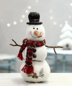 Snowman Plush Toy With Scarf And Hat