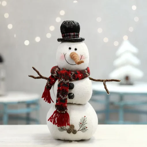 Plišana igračka Snjegović sa šalom i šeširom