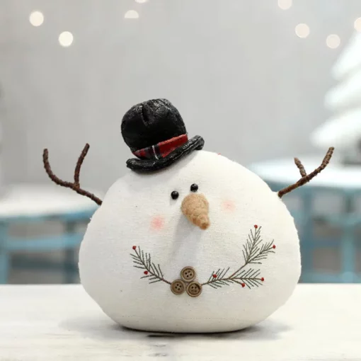 Плюшена играчка снежен човек с шал и шапка