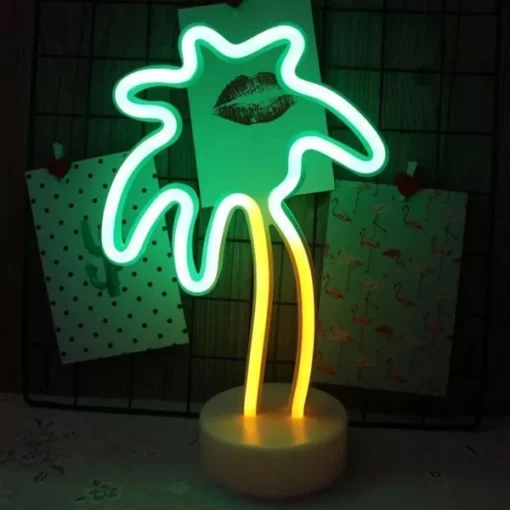 Palma illuminata al neon