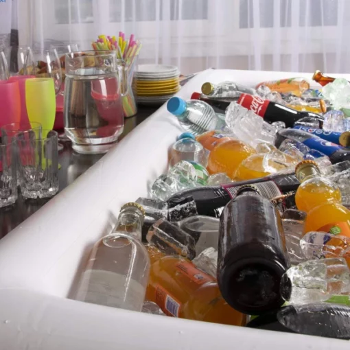 Надувной лоток-холодильник для шведского стола со сливом для вечеринок, кемпинга и кемпинга
