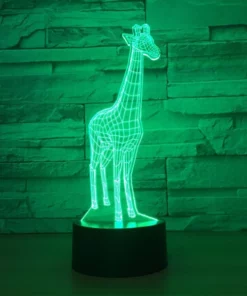 3D Illusion LED Giraffe Lamp For Living Room, Nursery, Office & Bedroom