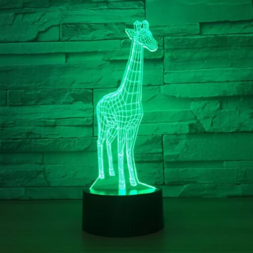 Lámpara de jirafa LED de ilusión 3D para sala de estar, guardería, oficina y dormitorio