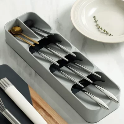 Compact Cutlery Organizer Kitchen Drawer Tray
