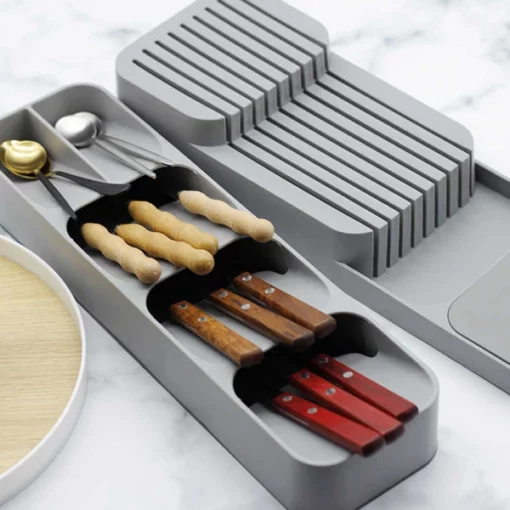 Compact Cutlery Organiser Kitchen Drawer Tray