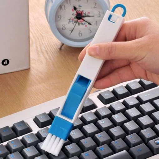 Cepillo limpiador de teclado de puerta con espátula para polvo