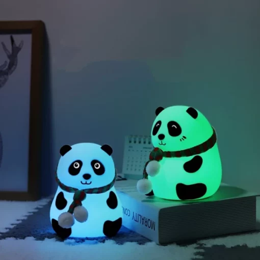 7-farbiges Baby-Panda-Nachtlicht