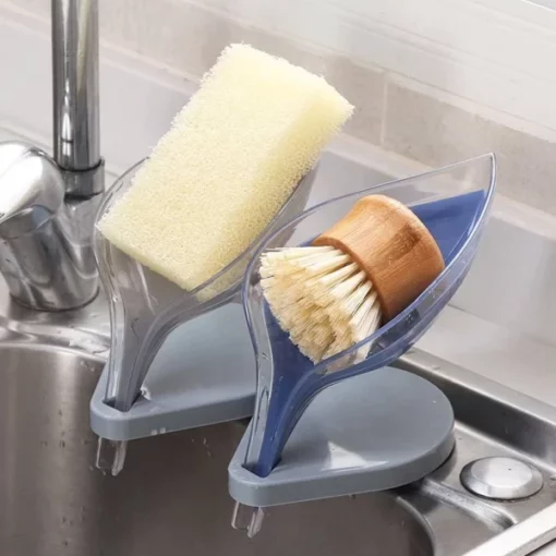 Samovysouvací miska na mýdlo ve tvaru listu