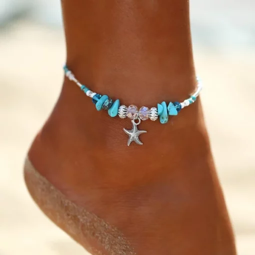 Charm braccialetto alla caviglia stella marina