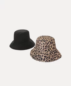 Unisex Reversible Leopard Print Bucket Hat