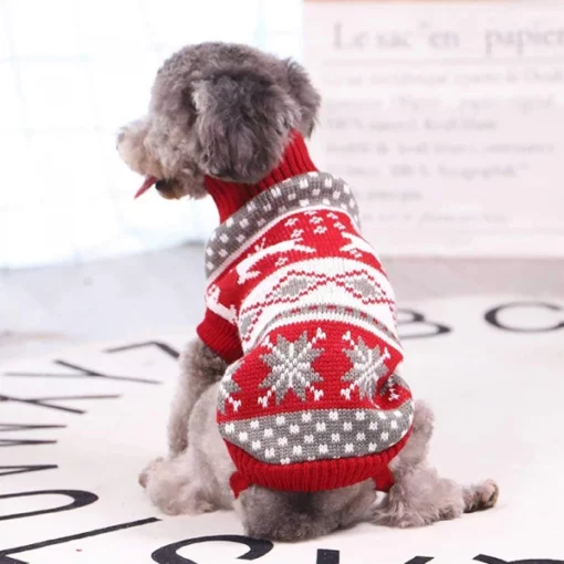 Costum adorabil de ren de câine pentru Crăciun
