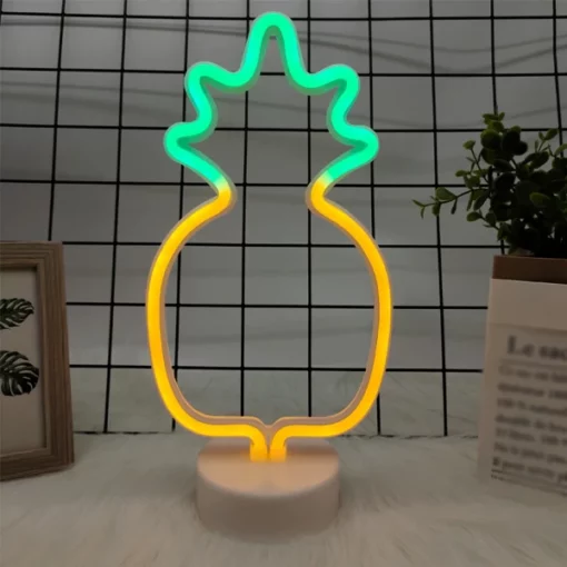 USB-toitega ananassi neoonvalgusti
