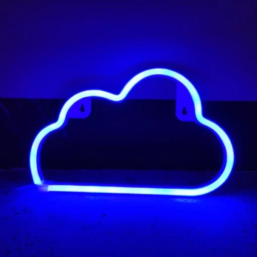 Semn cu lumină neon cloud pentru vibrații de decor de lux