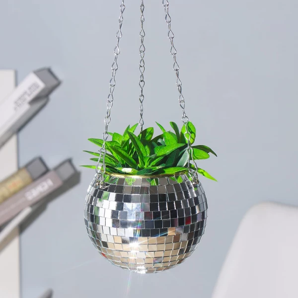 Hanging Disco Ball Planter For Home & Office Decor - Image 5