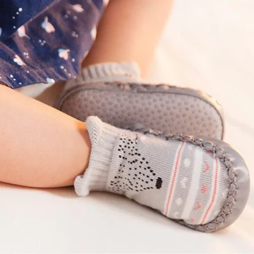 Șosete adorabile cu talpă din piele moale pentru bebeluși pentru sugari și copii mici