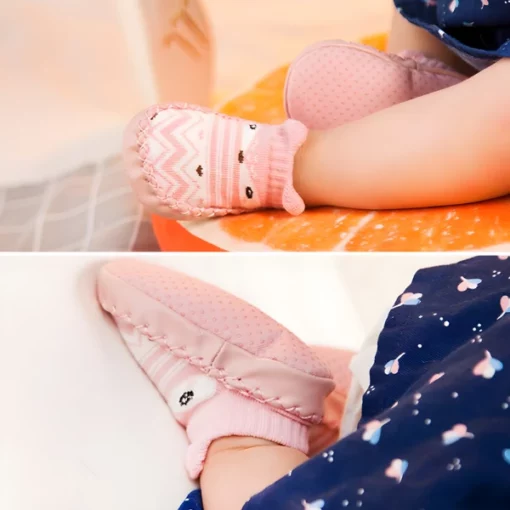 Șosete adorabile cu talpă din piele moale pentru bebeluși pentru sugari și copii mici