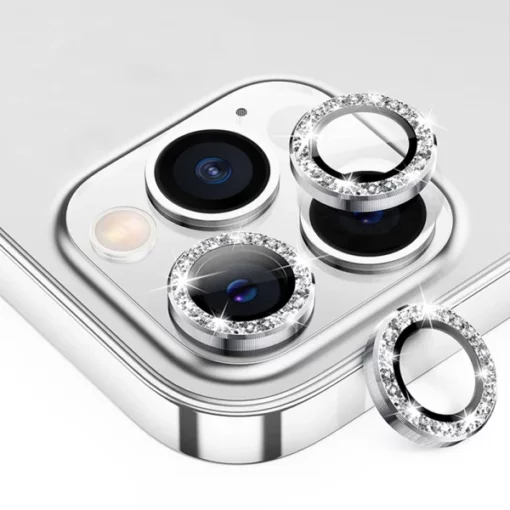 適用於 iPhone 11 及更高版本的鑽石相機鏡頭保護膜