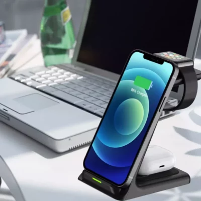 3 in 1 Wireless Charging Stand For Phone, Smartwatch & Airpods