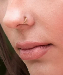 Single Piercing Double Hoop Nose Ring