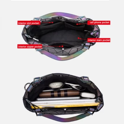 Appealing Luminous Holographic Purse For Everyday Carrying