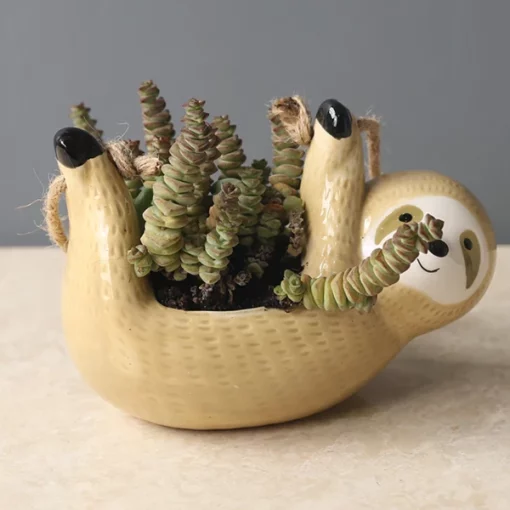 Sloth Hanging Planter For Succulents & Indoor Plants