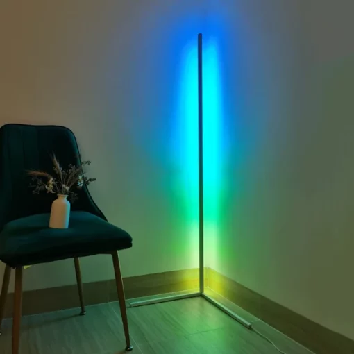 Farveskiftende LED RGB gulvlampe med trådløs kontrol
