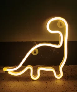 Cute Glowing Neon Dinosaurs Sign