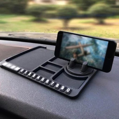 Tapis de téléphone multifonctionnel antidérapant pour voiture