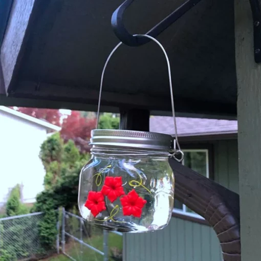 Alimentador de colibrí Alimentador de pájaros de flores de plástico