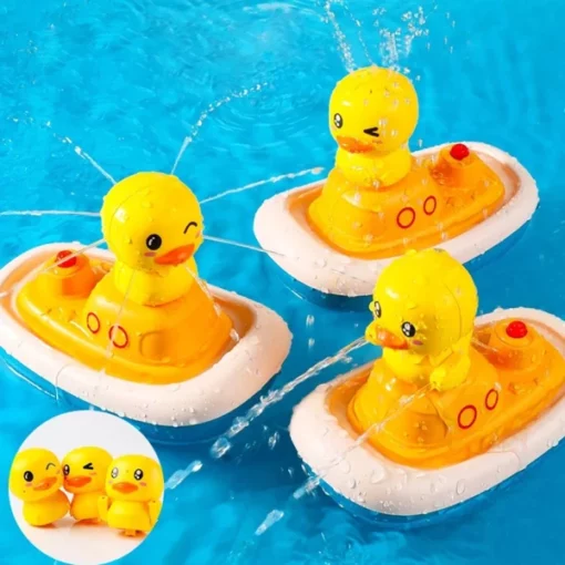Umeme Duck Boat Spray Bath Toy