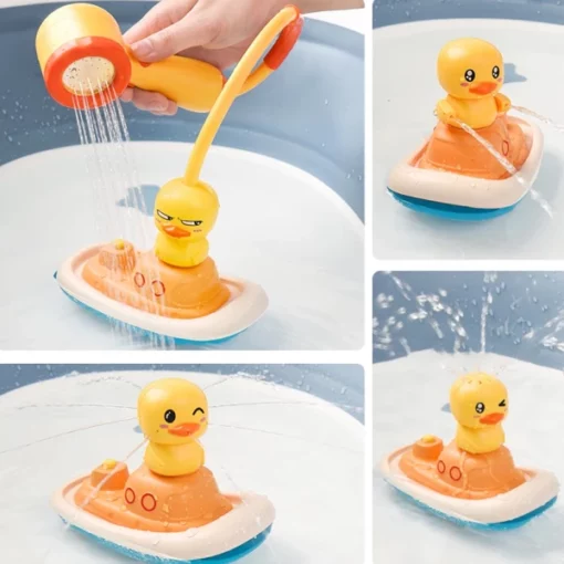 Umeme Duck Boat Spray Bath Toy