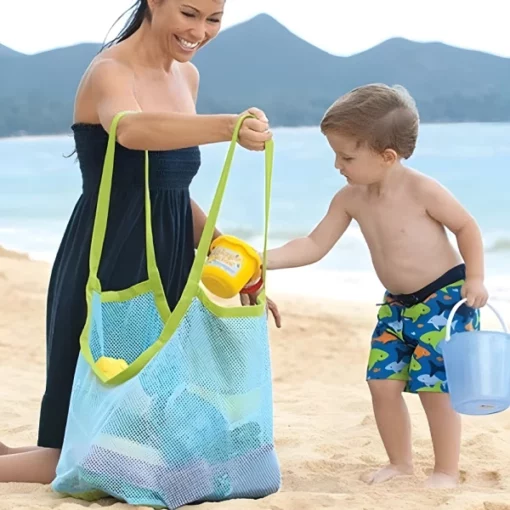 Extra veľká sieťovaná plážová taška