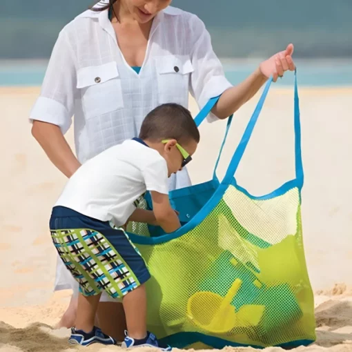 Çanta plazhi me rrjetë ekstra të madhe