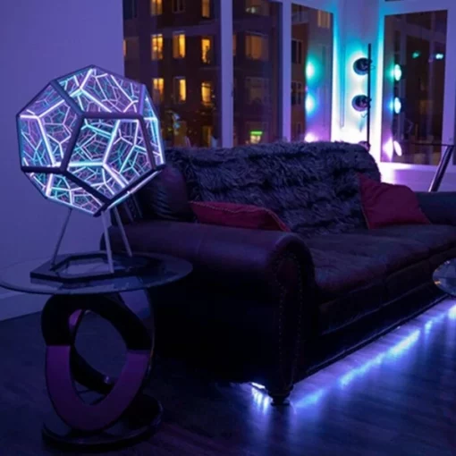 Color-Changing Infinite Dodecahedron Light