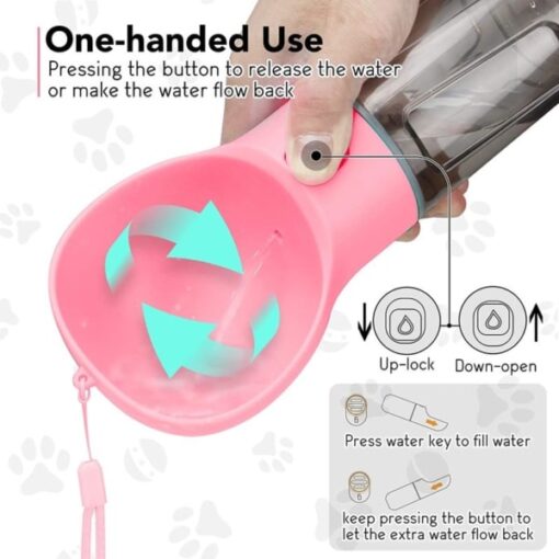 Botella de agua para mascotas