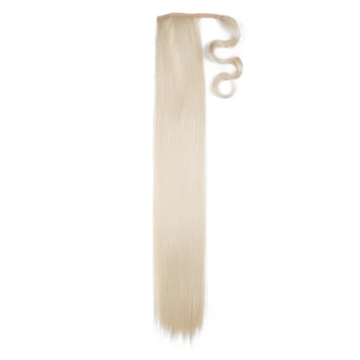 Дълга права перука за удължаване на коса с конска опашка