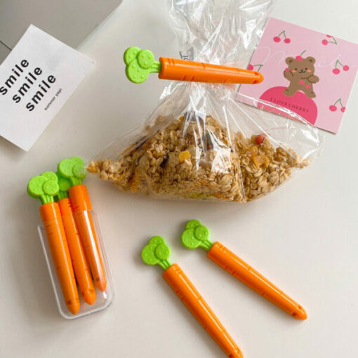 5 бр. Уплътняващи щипки за чанти с моркови